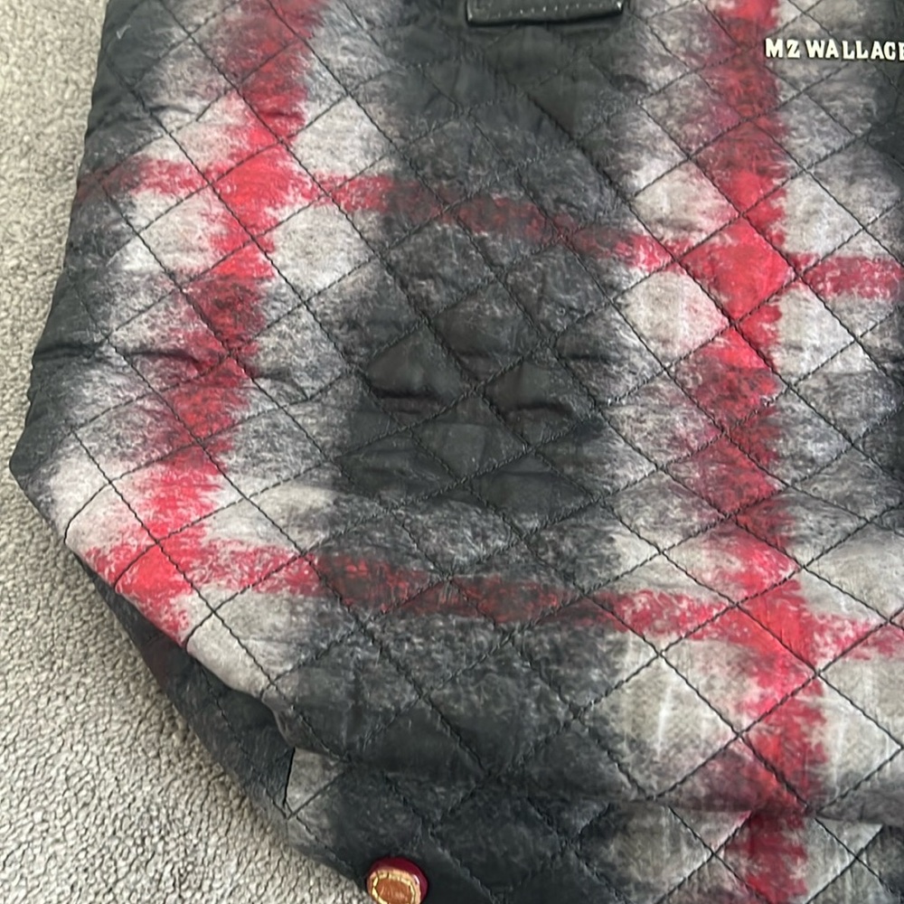 MZ Wallace redwood Plaid Quilted Tote - Picture 11 of 16